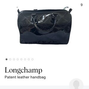 Longchamp Black Patent Leather Tote